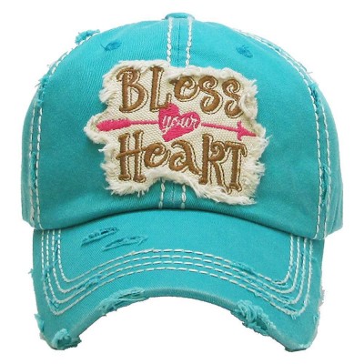 Bless Your Heart Turquoise Ball Cap  eb-17291258